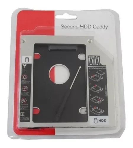 Caddy case adaptador universal 9.5mm segundo hd ssd sata para notebook - Foto 4