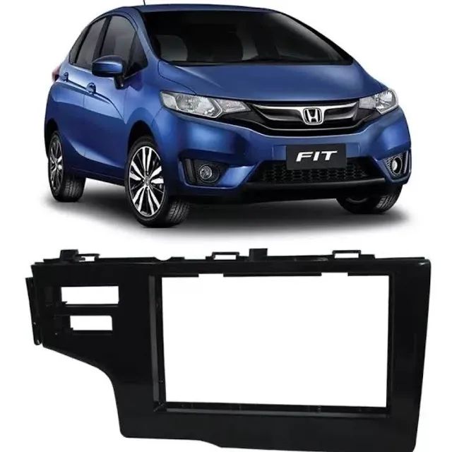 Moldura 2 din 7 Polegadas Black Piano Honda Fit 2015 2016 2017 2018 2019