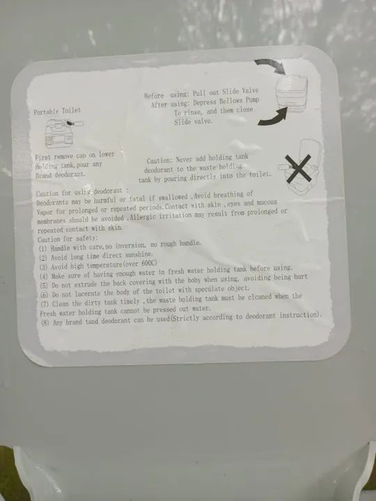 Sanitário qúimico Porta Potti novo para camping ou náutica com caixa  - Foto 5