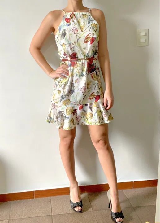 Vestido estampado midi P - Foto 2