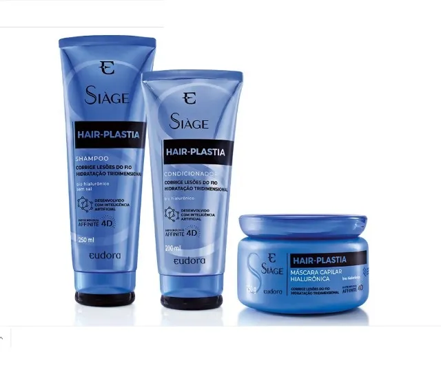 Siàge Hair Plastia Eudora: Shampoo + Condicionador + Máscara