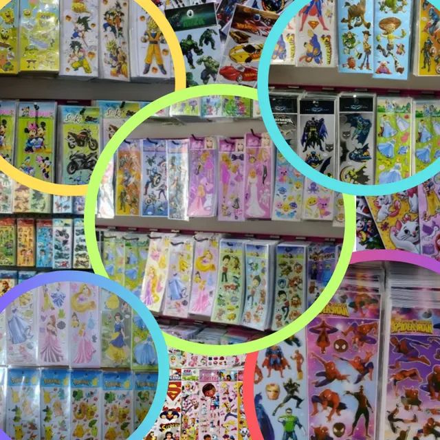 50 cartelas adesivo sticker etiquetas temas menina aleatórias  - Foto 6