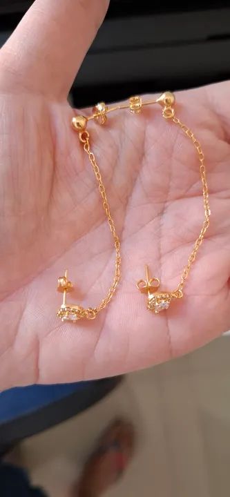 Brinco Ear Line Dourado - Foto 3