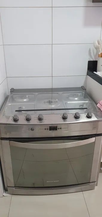 Fogão Inox Brastemp de Embutir 5 bocas  - Semi novo
