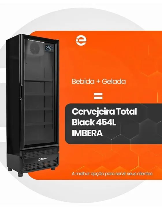 Cervejeira porta vidro 454 litros full black nova com garantia 