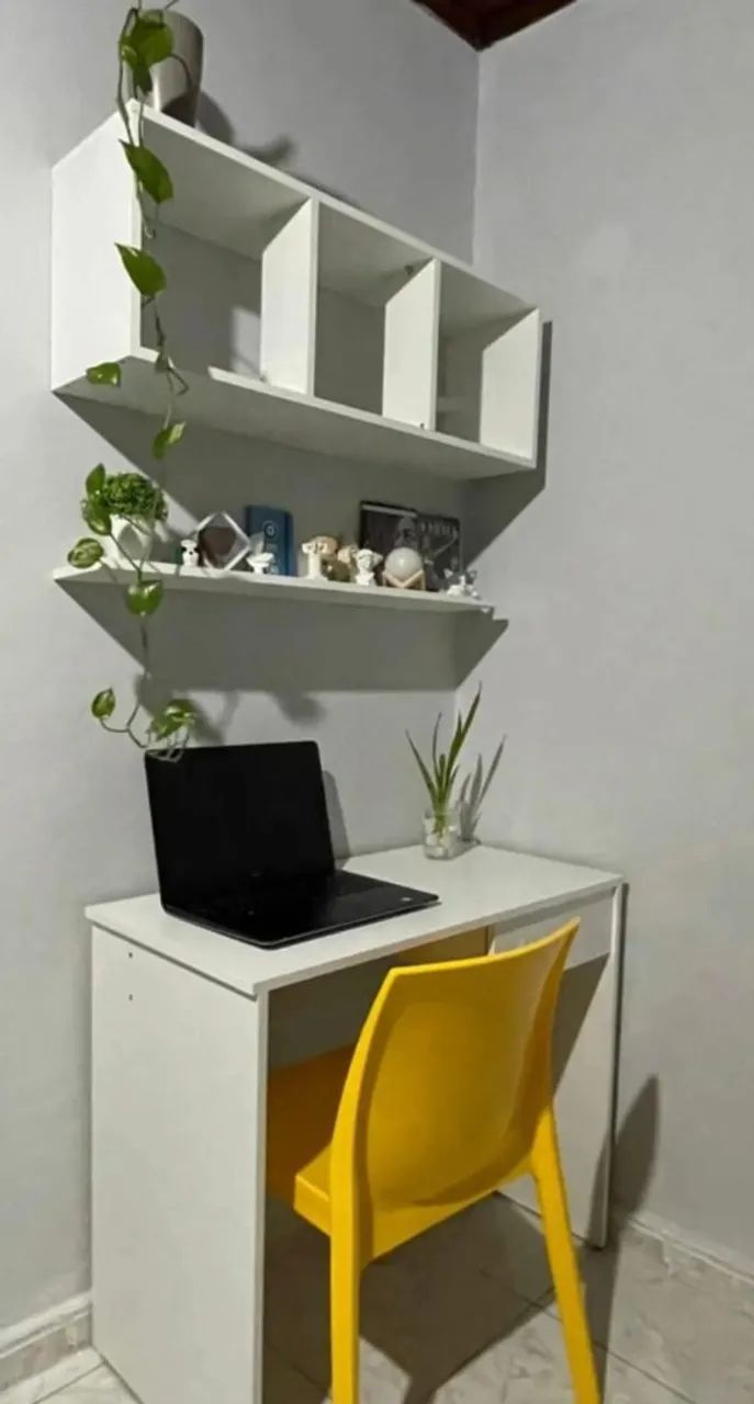 Mesa +nicho triplo+pratileira em mdf