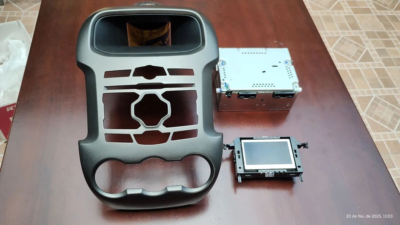 Kit com multimídia e Moldura Painel Central Ford Ranger 2015 original  - Foto 2