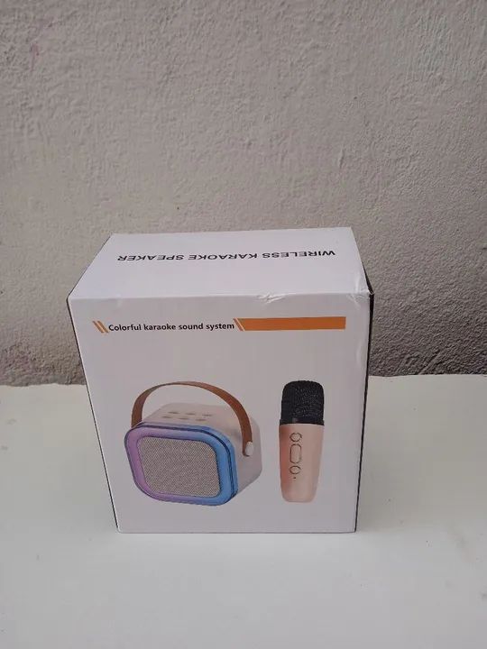 Caixa de Som Karaoke com Microfone para Crianças - Foto 2