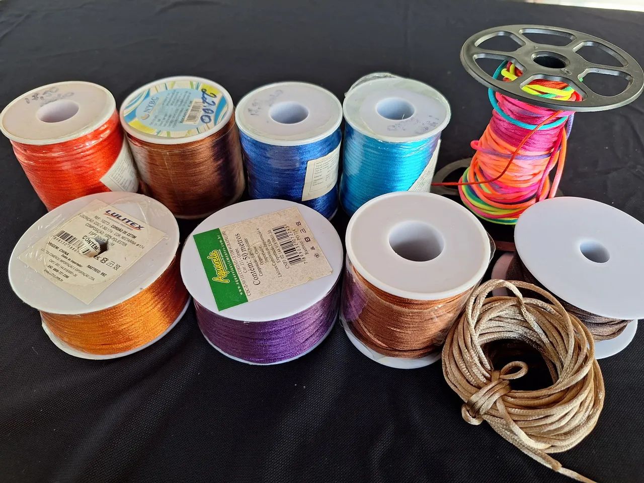 Kit de Cordões de Cetim (Rabo de Rato) e Cordões Encerados 