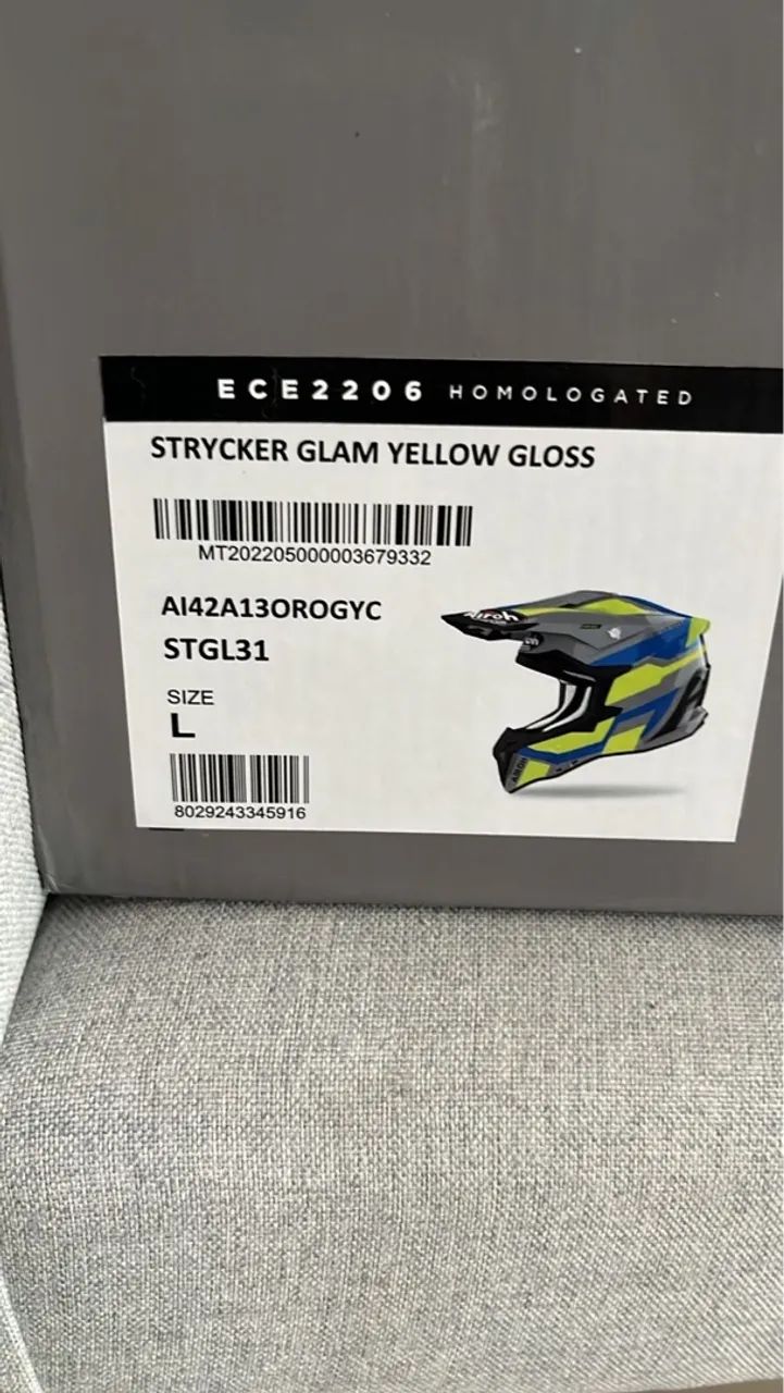 Capacete Motocross Airoh Strycker Glam Azul Trilha Off Road - Foto 2