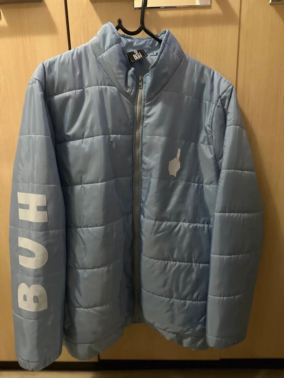 Jaqueta Puffer cute Buh Azul Claro TAM M - Foto 5