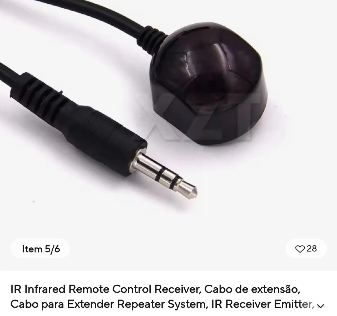 Extensor de Sinal IR para Controle Remoto - Novo