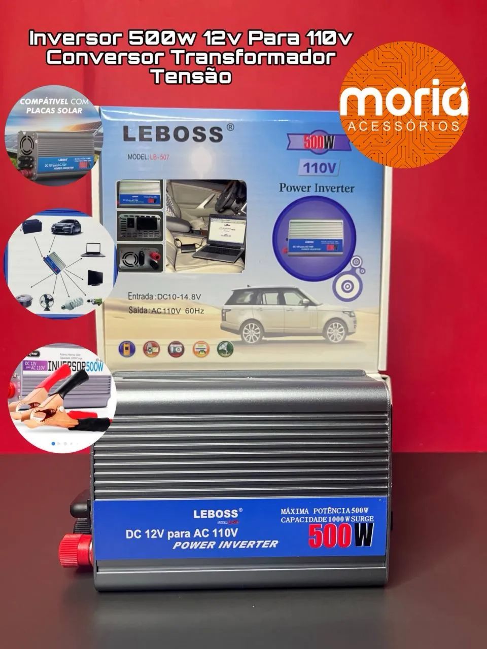 Inversor 500w 12v Para 110v Conversor Transformador Tensão - Foto 2