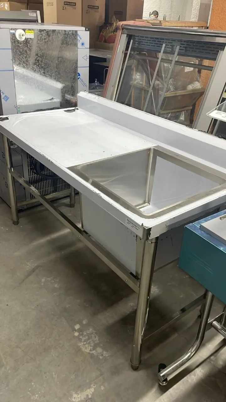 Pia total inox 1,20x0,70 pronta entrega (Ester) - Foto 2