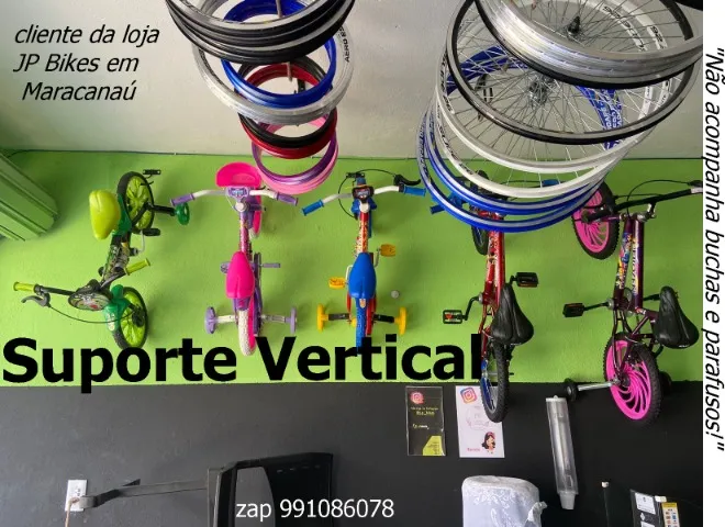Kit Suporte Vertical Para Bicicletas De Todos Os tipo E tamanhos