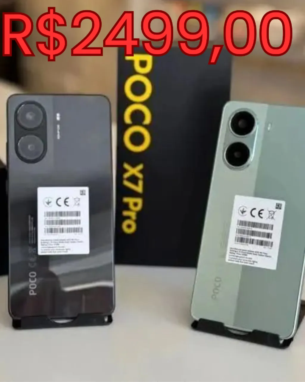 Celular Poco x7 Pro 512+12 Ram Lacrado Entregamos Garantia Verde ou Preto