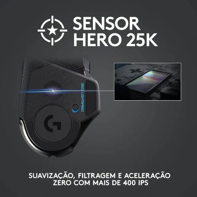Mouse Gamer Sem Fio Logitech G502 LIGHTSPEED - Foto 4