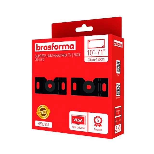 Suporte Brasforma Fixo Universal para TV Led, Lcd, Plasma, 3D e Smart TV de 10" a 90 - Foto 3