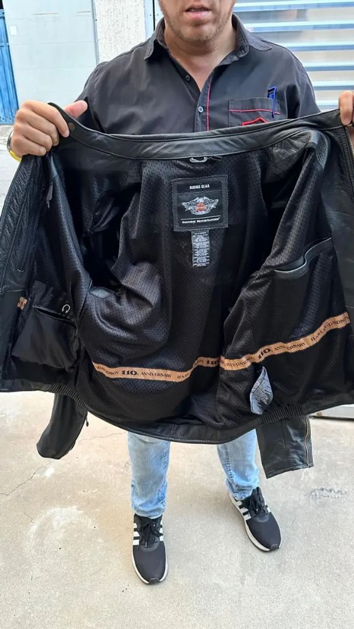 Jaqueta de Couro HARLEY DAVIDSON - Estilo Motoqueiro - Foto 4