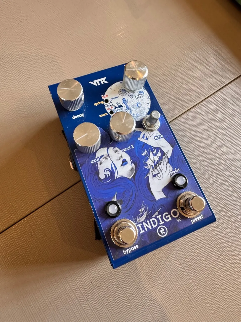 Pedal De Guitarra Vtr Índigo Reverb V2 Azul (Usado)