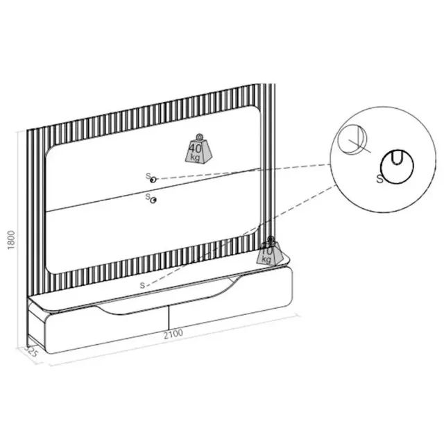 Painel Home p/ TV até 70 Polegadas Treviso Ripado 100% MDF c/ Led -  FAZEMOS ENTREGA! - Foto 3