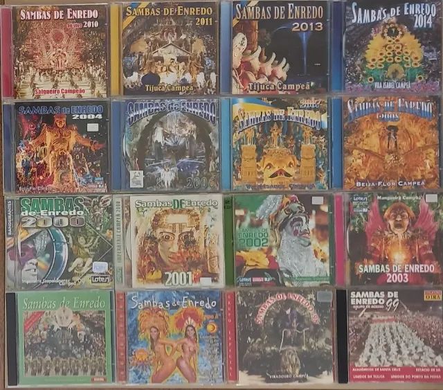 CD Coleção, lote, kit  com 17 CDS - Samba Enredos Carnaval RJ