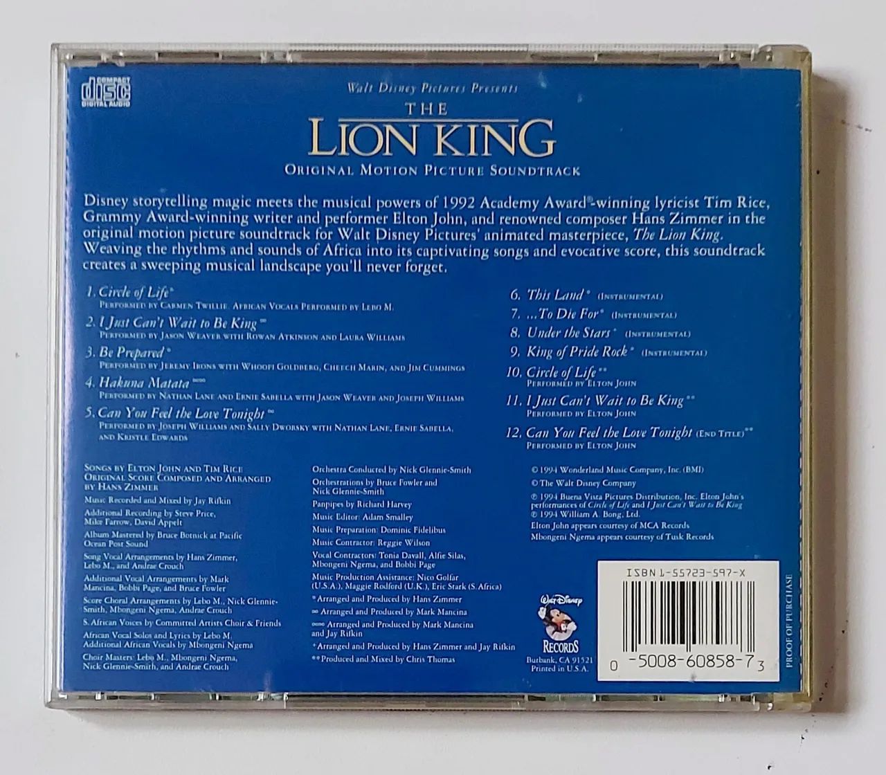 CD The Lion King - Trilha Sonora Original - Foto 2