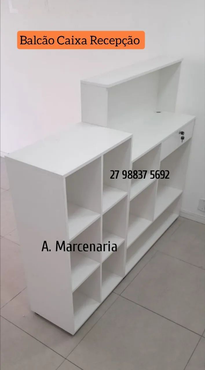 Balcão Caixa Recepção Branco
