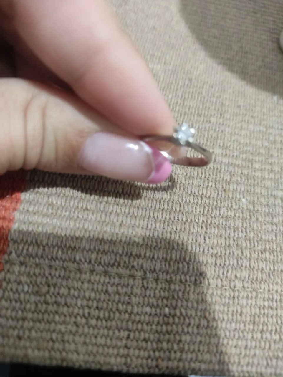 Anel Ouro Branco - 1,5 Gramas - 15 centímetros  - Foto 3