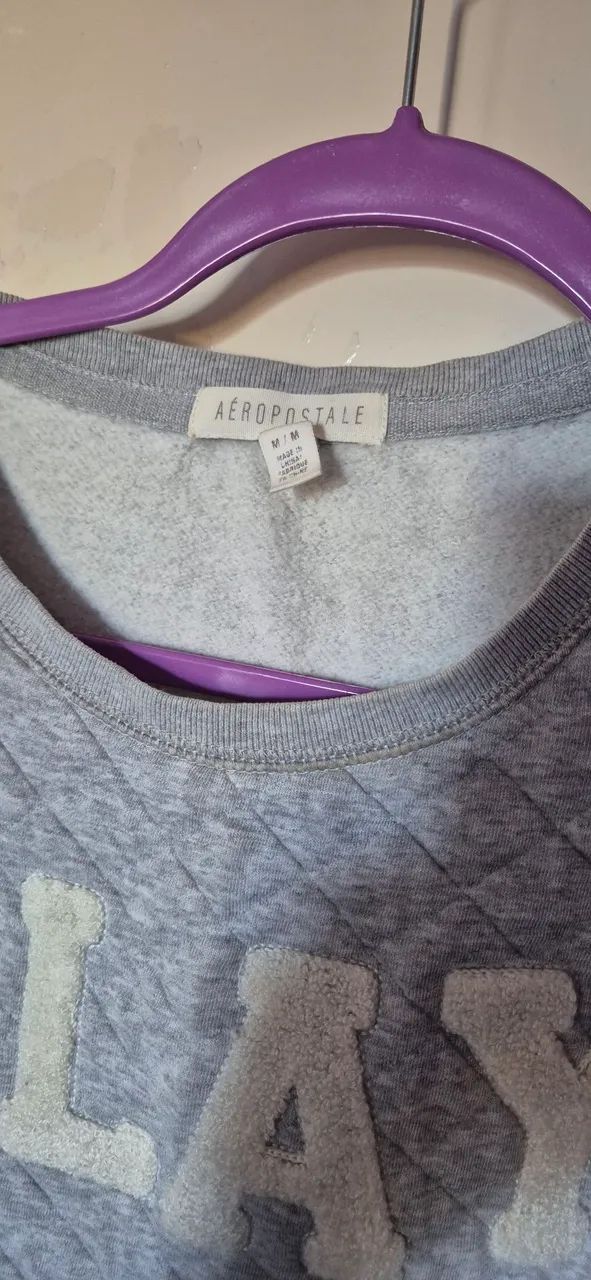 Moletom cropped cinza Aeropostale - Foto 2