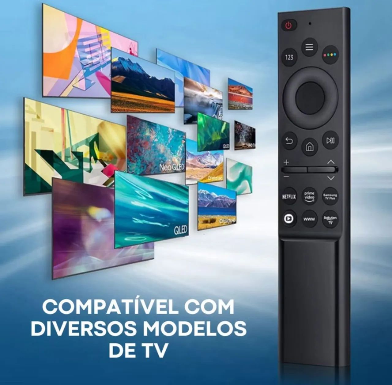 Controle Remoto Para Tv Samsung Smartv 4k 8K + pilhas - Foto 5