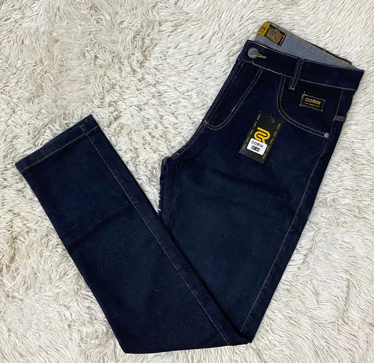 Calça 46 Jeans escura Masculina