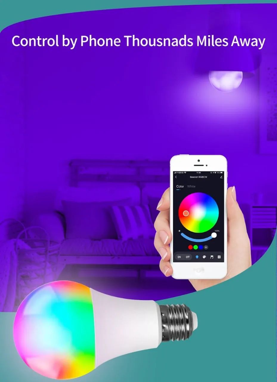 Tuya lâmpada RGB Bluetooth  - Foto 4