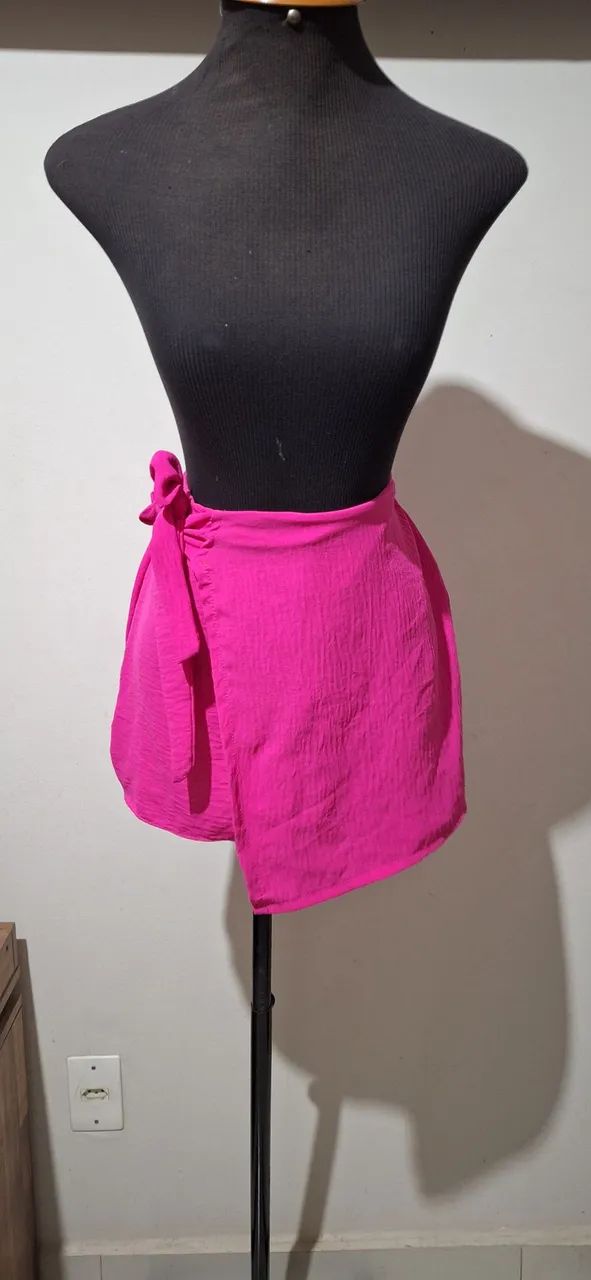 Short saia pink
