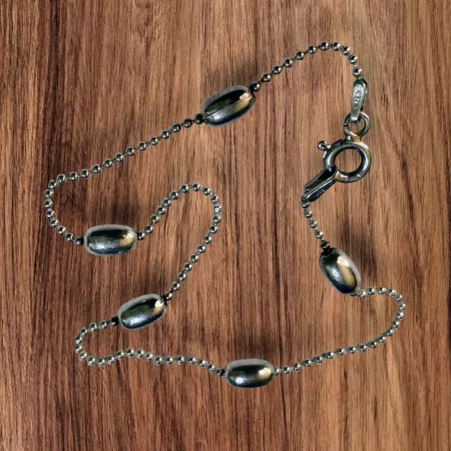 Pulseira de Prata Polida Elos bolinhas - Foto 4