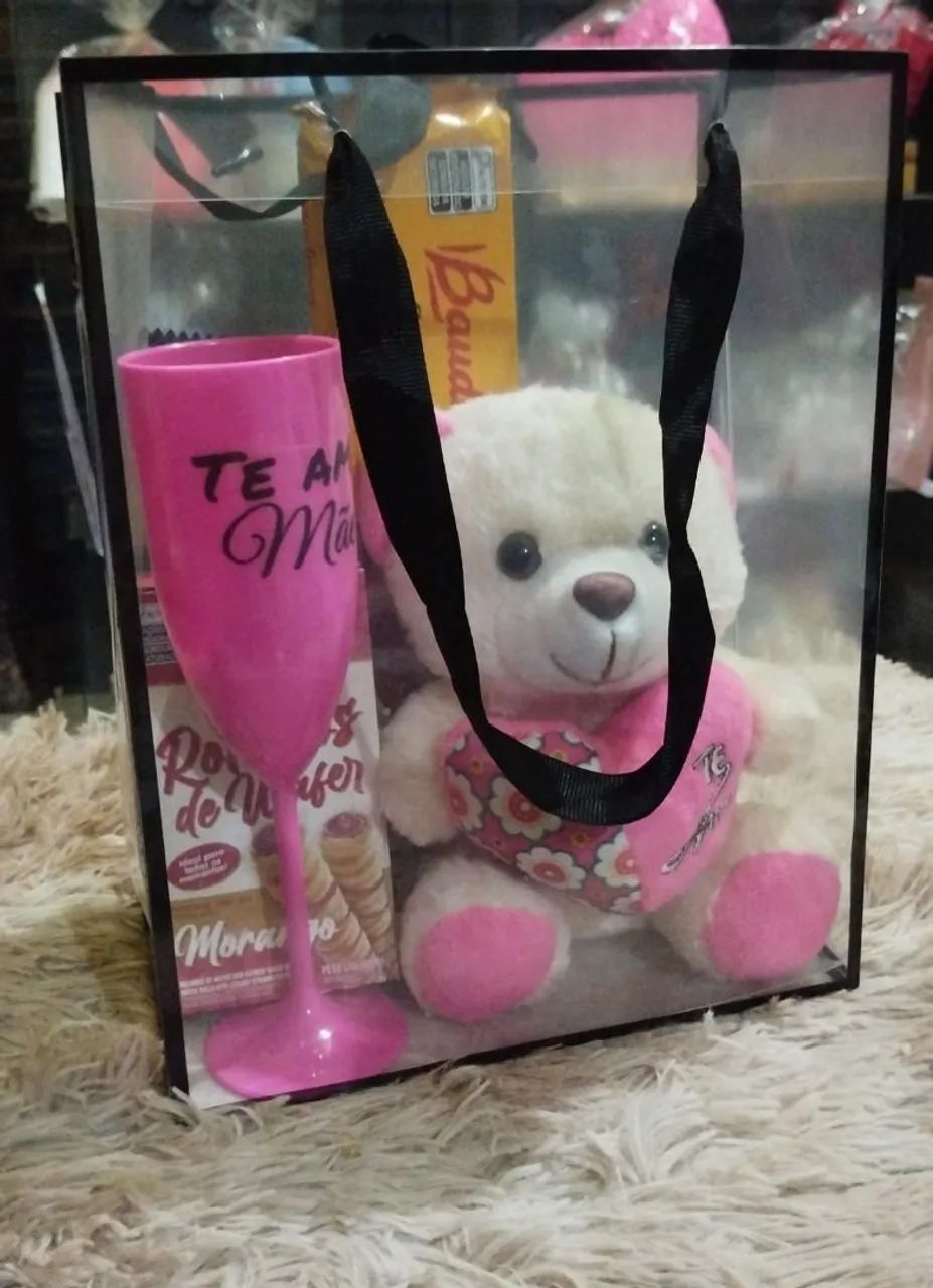 Caixa de Presente para dia das mães com Ursinho de Pelúcia - Foto 2