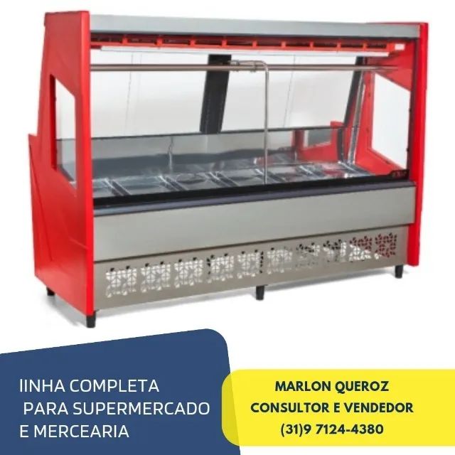 Balcão de Açougue 2M Vermelho Polar