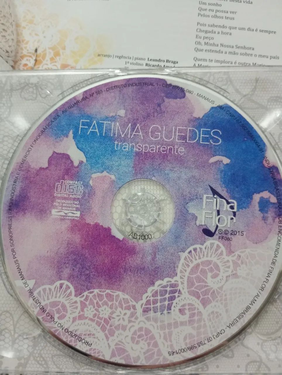 CD Transparente - Fátima Guedes - Foto 3