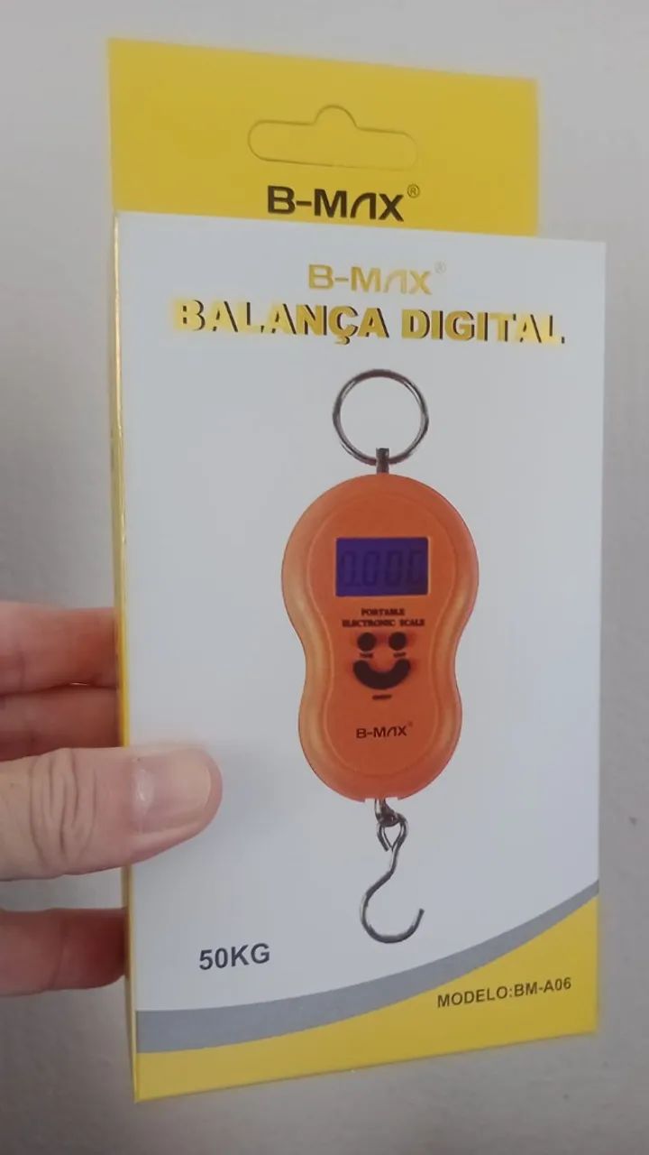  Balança Digital Portátil B-Max 50kg - Alta Precisão com Gancho - Foto 4