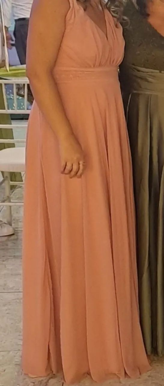 Vestido longo rosê tule  - Foto 4