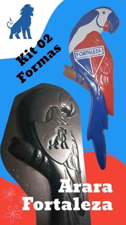 FORMA DE GESSO ARTESANATO ARARAS TIMES - Foto 6