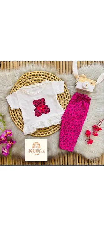 Conjunto Blusa + Calça Ursinho Menina - Foto 2