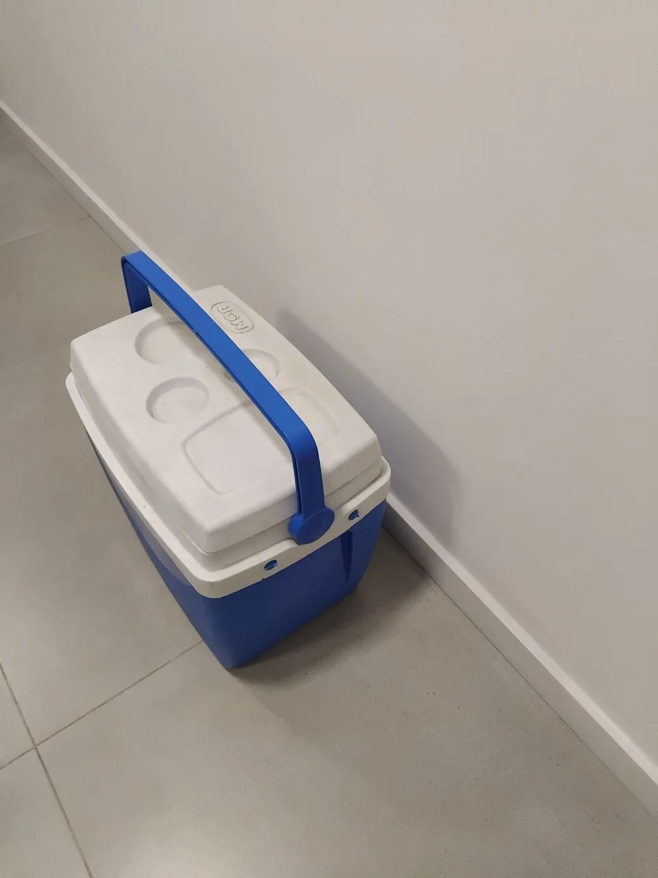 Cooler Portátil Azul e Branco