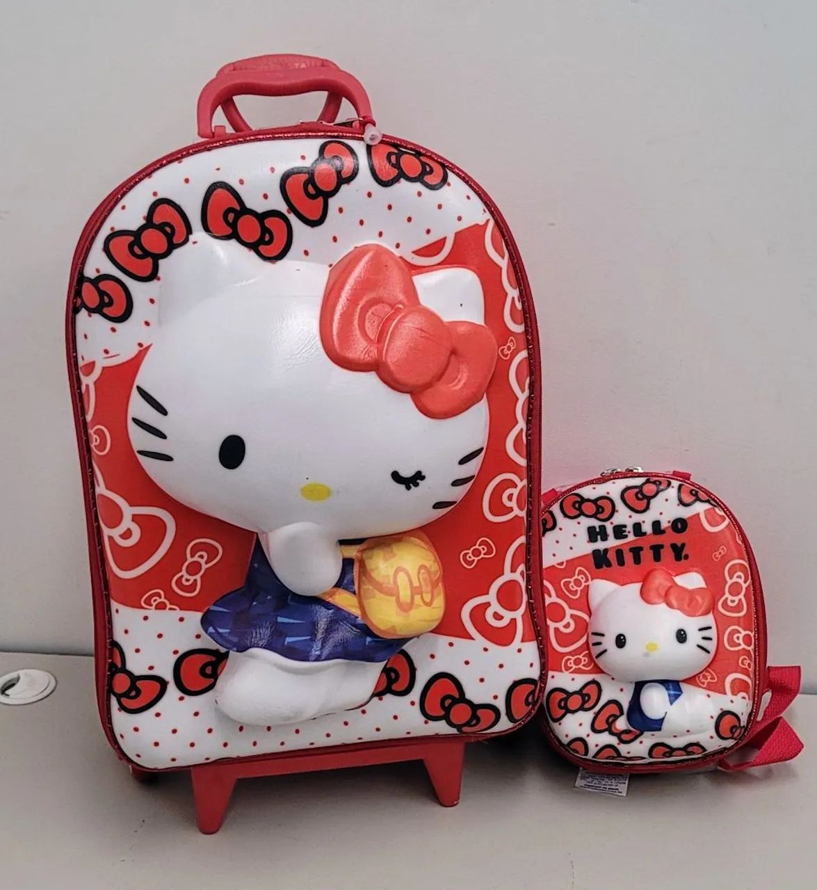Conjunto de Mochilas Hello Kitty - Infantil