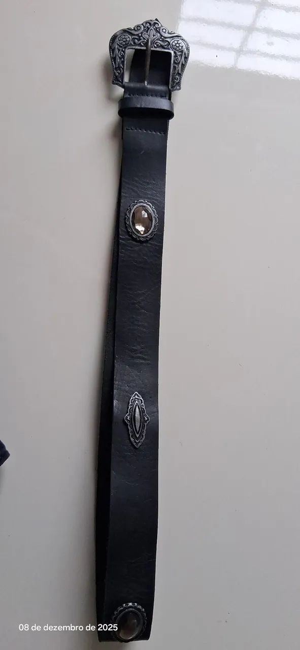 Cinto de couro preto  - Foto 3