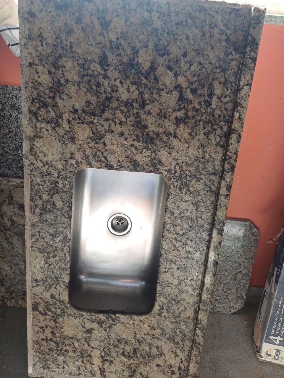 Pia de com Cuba inox 