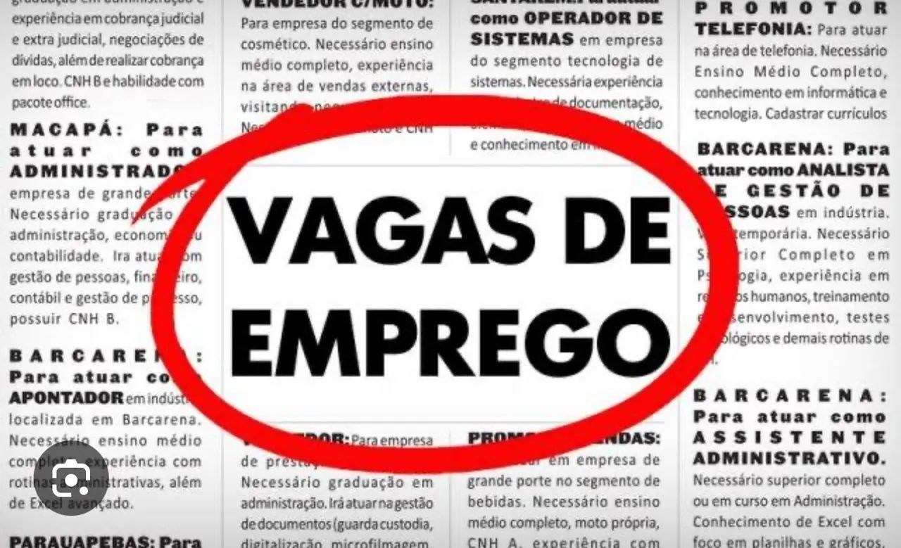 Vaga de emprego (auxiliar saladeira )
