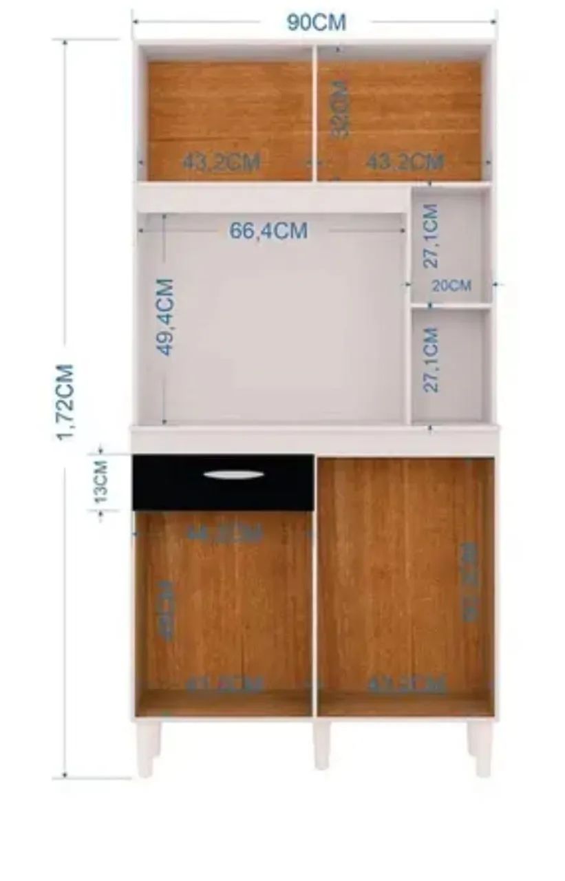 Armário de Cozinha Compacto com Design Moderno - Foto 3