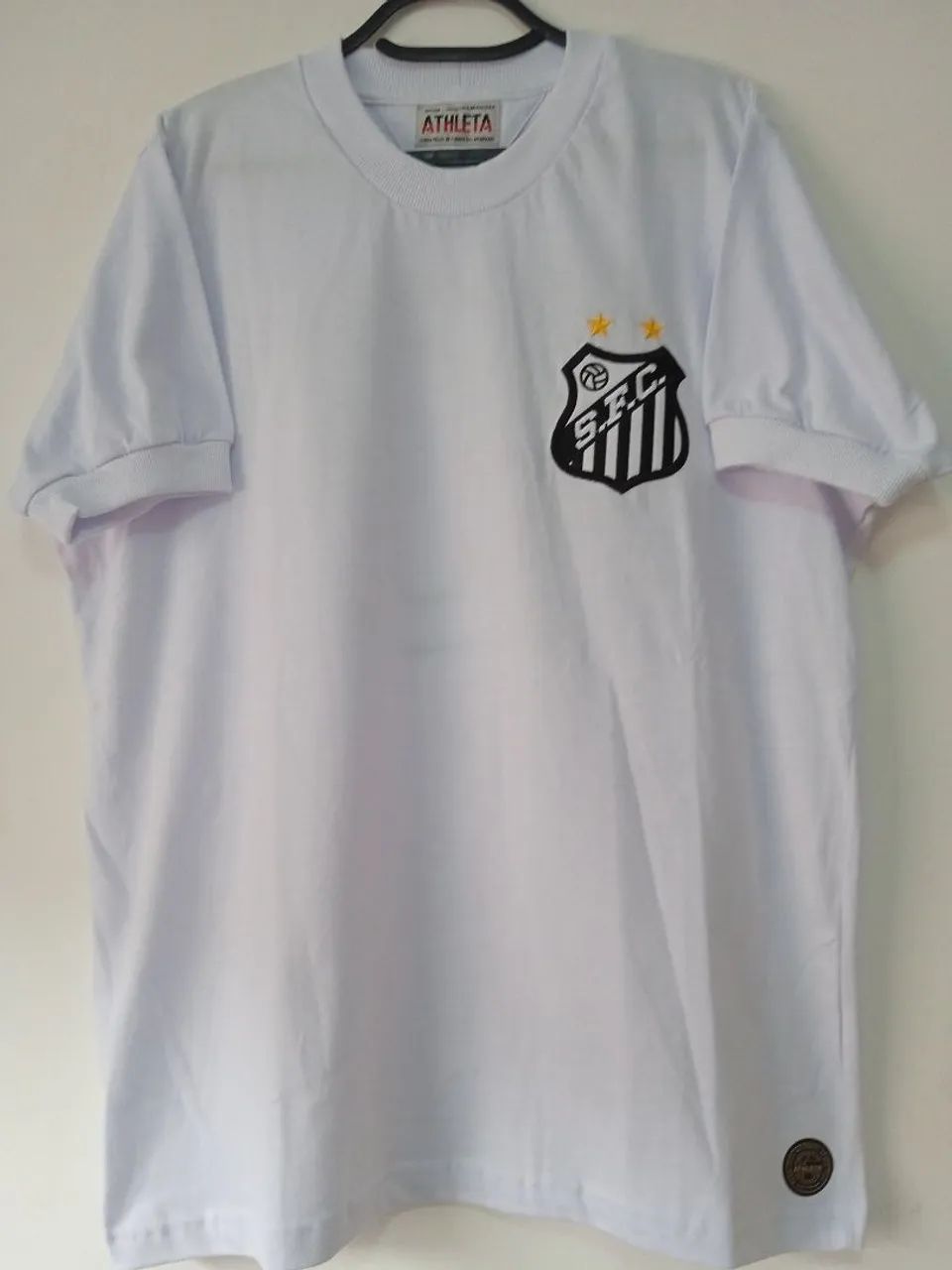 Camisa Santos Athleta Milésimo Gol #10 Pele Autografada Certificada - Foto 3