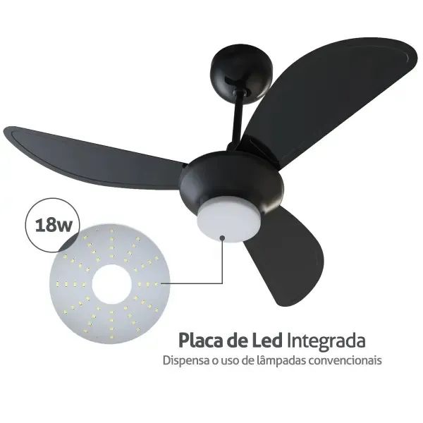 Ventilador de Teto Ventisol Inverter Black c remoto(produto novo/lacrado) - Foto 4